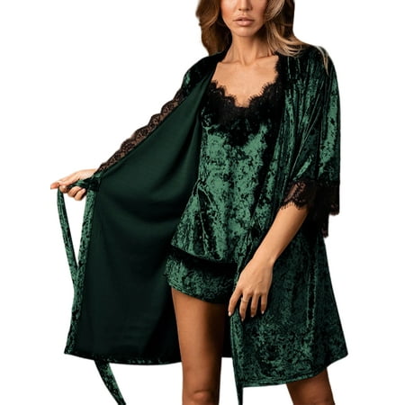 Niuer Women Sleepwear Solid Color 3 Pieces Outfits V Neck Pajamas Sets Sleeveless Vest Lounge Set Tank Shorts Cardigan Nightwear Green 3pcs Set S
Niuer Women Sleepwear Solid Color 3 Pieces Outfits V Neck Pajamas Sets Sleeveless Vest Lounge Set Tank Shorts Cardigan Nightwear Green 3pcs Set S