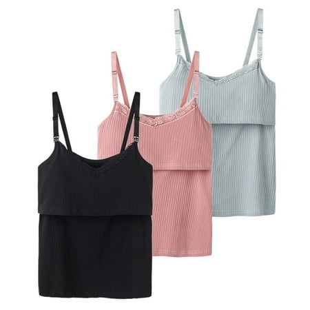 Valcatch Women s Breast Feeding Tops Maternity Nursing Cami with Built in Shelf Bra 3Pack
Valcatch Women s Breast Feeding Tops Maternity Nursing Cami with Built in Shelf Bra 3Pack
