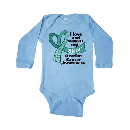 Inktastic I Love and Support My Sister Ovarian Cancer Awareness Gift Baby Boy or Baby Girl Long Sleeve Bodysuit
Inktastic I Love and Support My Sister Ovarian Cancer Awareness Gift Baby Boy or Baby Girl Long Sleeve Bodysuit