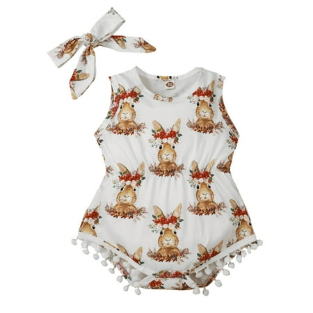 Toddler Girls Easter Sleeveless Romper Cartoon Rabbit Printed Summer Jumpsuit Headbands Outfits
Toddler Girls Easter Sleeveless Romper Cartoon Rabbit Printed Summer Jumpsuit Headbands Outfits