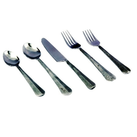 Nascent SS Ridge Design 20 Pcs. Flatware Set. SERVES 4 PERSONS