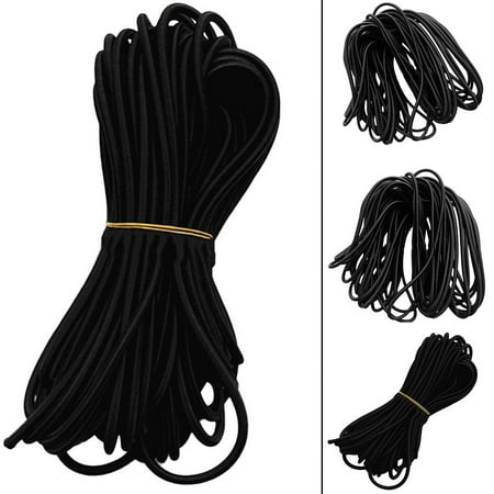 Sufanic 6mm Elastic Bungee Rope Shock Cord Tie Down Boats Trailers 10m Strong Black