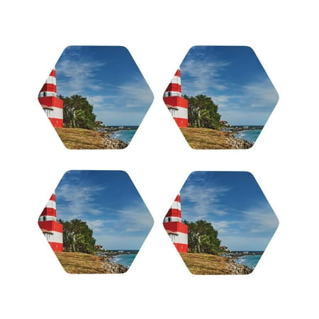 Pofeuu Lighthous Print Coasters for Drinks 4Pack PU Leather Coasters Bar Drink Coasters for Tabletop Protection Furniture from Damage-Hexagon
Pofeuu Lighthous Print Coasters for Drinks 4Pack PU Leather Coasters Bar Drink Coasters for Tabletop Protection Furniture from Damage-Hexagon