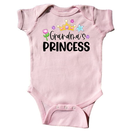 Inktastic Grandma s Princess Crown and Flowers Gift Baby Girl Bodysuit