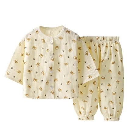 OAUP Infant Toddler Outfit Sets Childrens Thin Double Cotton Cute Comfy Long Sleeve Knickerbockers Home Set Fall Thermal Casual Trendy Outfit 6M-7Y
OAUP Infant Toddler Outfit Sets Childrens Thin Double Cotton Cute Comfy Long Sleeve Knickerbockers Home Set Fall Thermal Casual Trendy Outfit 6M-7Y