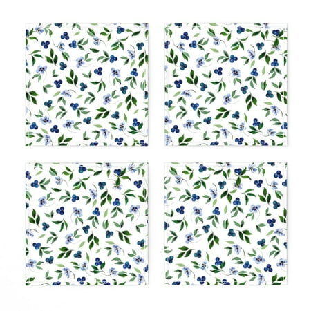 Linen Cotton Canvas Cocktail Napkins (Set of 4) - Blueberry Flower Field Vintage Leaves Floral Fruit Kitchen Watercolor Print Cloth Cocktail Napkins by Spoonflower
Linen Cotton Canvas Cocktail Napkins (Set of 4) - Blueberry Flower Field Vintage Leaves Floral Fruit Kitchen Watercolor Print Cloth Cocktail Napkins by Spoonflower