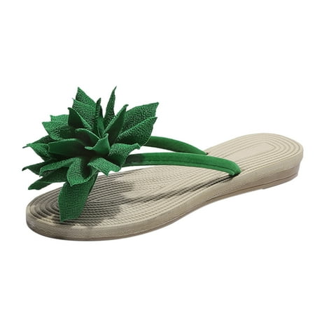 ZTTD Fashion Summer Sandals And Slippers Women Flowers Flat Slippers Beach Shoes Women s Slipper A