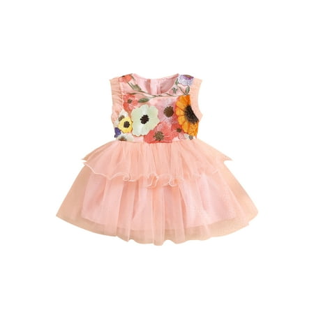 Toddler Girl Summer Casual Dress Sleeveless O Neck Floral Embroidery Mesh Patchwork Dress Pink
Toddler Girl Summer Casual Dress Sleeveless O Neck Floral Embroidery Mesh Patchwork Dress Pink