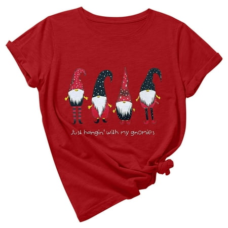 Long Sleeve Shirts for Women Womens Long Sleeve Tops Women s Crew Neck T-shirt Christmas Gnomies Snowflake Print Short Sleeve T-Shirt Tops Workout Tops Workout Tank Tops for Women Red L
Long Sleeve Shirts for Women Womens Long Sleeve Tops Women s Crew Neck T-shirt Christmas Gnomies Snowflake Print Short Sleeve T-Shirt Tops Workout Tops Workout Tank Tops for Women Red L