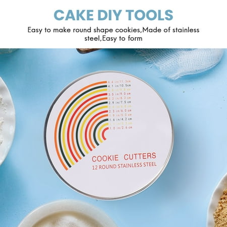 Cake Mould 12PCS Stainless Steel Biscuit Mould Set Fondant Biscuit Cutting Mould Baking Round Cake Mould Mousse Ring Tool
Cake Mould 12PCS Stainless Steel Biscuit Mould Set Fondant Biscuit Cutting Mould Baking Round Cake Mould Mousse Ring Tool
