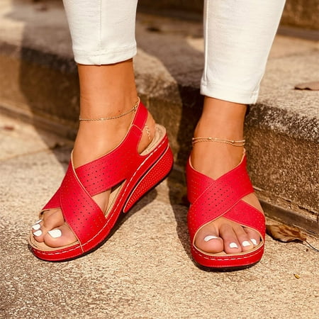 UTTOASFAY Women S Sandals On Clearance Summer Ladies Shoes Wedge Heel Retro Hollow Out Casual Women S Sandals Rollback
UTTOASFAY Women S Sandals On Clearance Summer Ladies Shoes Wedge Heel Retro Hollow Out Casual Women S Sandals Rollback