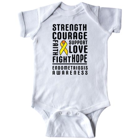 Inktastic Endometriosis Awareness Strength Courage and Support with Yellow Ribbon Gift Baby Boy or Baby Girl Bodysuit
Inktastic Endometriosis Awareness Strength Courage and Support with Yellow Ribbon Gift Baby Boy or Baby Girl Bodysuit