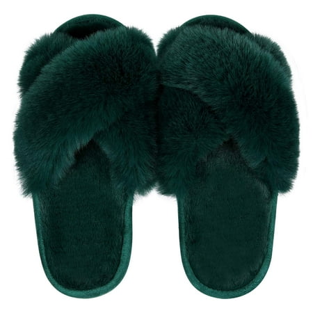 Women s Cross Band Fuzzy Slippers Fashion Fur Thick Sole Flip Flops Winter Fluffy Open Toe House Slippers Indoor Shoes
Women s Cross Band Fuzzy Slippers Fashion Fur Thick Sole Flip Flops Winter Fluffy Open Toe House Slippers Indoor Shoes