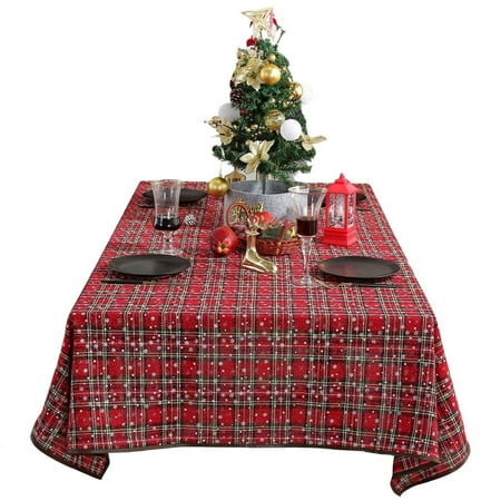 2 Pack Christmas Tablecloth For Rectangle Tables Plaid Tablecloth With Snowflake Print Polyester Table Cover For New Year Party Coffee Table Dining Table-Red C-140*240cm
2 Pack Christmas Tablecloth For Rectangle Tables Plaid Tablecloth With Snowflake Print Polyester Table Cover For New Year Party Coffee Table Dining Table-Red C-140*240cm