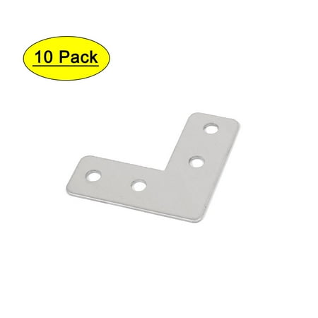 Furniture Corner Brace Angle Brackets 1.6 x 1.6 x 0.04 10Pcs