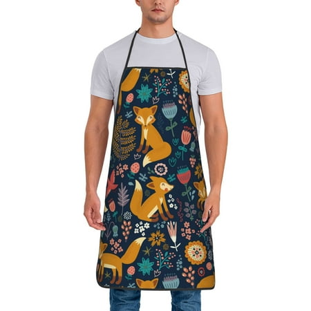 Wukai Colorful Fox Print Aprons Adjustable Bib Aprons Cooking Kitchen Chef Apron for Women and Men
Wukai Colorful Fox Print Aprons Adjustable Bib Aprons Cooking Kitchen Chef Apron for Women and Men