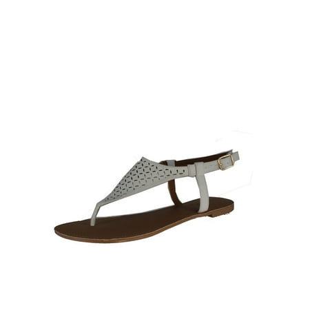Qupid Women s Athena-717 Strap Sandals White 10