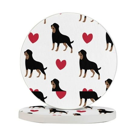 Circular Drink Coasters Set Rottweiler Dog Colorful Hearts Beautiful Home Decor Diatomite Heat-Resistant Diatomite Protect Table Countertop
Circular Drink Coasters Set Rottweiler Dog Colorful Hearts Beautiful Home Decor Diatomite Heat-Resistant Diatomite Protect Table Countertop