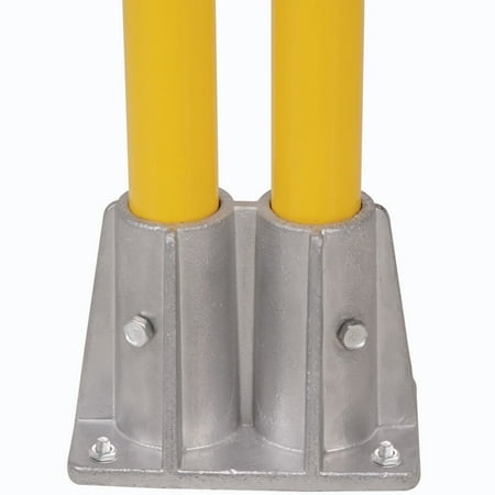 Steel Double Socket Base For Pedestrian Barrier