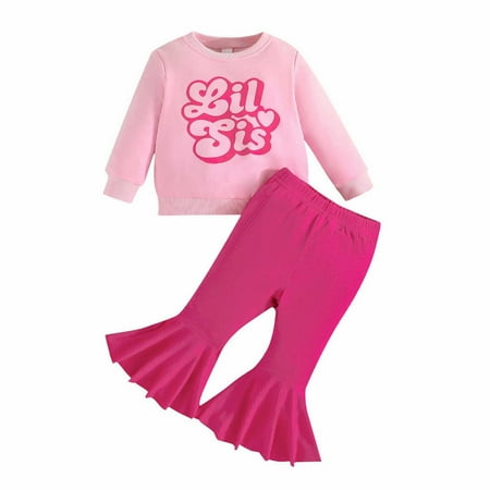 UACY Toddler Girls Set Spring And Autumn Fashion Sweet Sisters Letter Top+Solid Color Lace Bell Pants Set Party Birthday School
UACY Toddler Girls Set Spring And Autumn Fashion Sweet Sisters Letter Top+Solid Color Lace Bell Pants Set Party Birthday School