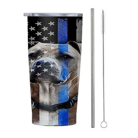 Pitbull Thin Blue Line 20oz Tumbler Insulated Stainless Steel Water Bottle Portable Travel Coffee Tea Mug Cup
Pitbull Thin Blue Line 20oz Tumbler Insulated Stainless Steel Water Bottle Portable Travel Coffee Tea Mug Cup