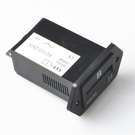 AC100-250V 6 Digits Hour Meter Complete Sealed Quartz Timer Counter