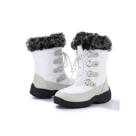 Women s Snow Boots Mid Calf Waterproof Non-Slip Outdoor Warm Duck Boot