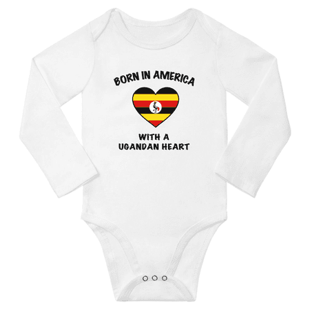 Born in America With a Ugandan Heart Boys Girl Baby Long Sleeve Bodysuit (White 12 Months)
Born in America With a Ugandan Heart Boys Girl Baby Long Sleeve Bodysuit (White 12 Months)