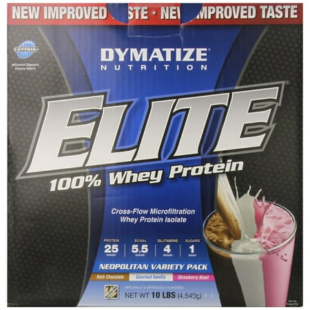UPC 705016560400 product image for Dymatize Elite Whey Protein Isolate Neopolitan Variety Pack - 10 lbs (4540 g) | upcitemdb.com