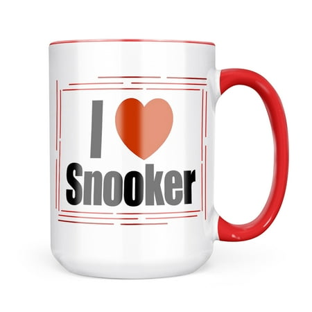 Neonblond I Love Snooker Mug gift for Coffee Tea lovers