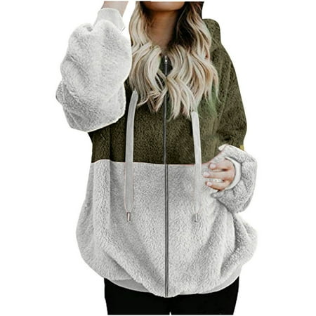 New Year Deals Women s Solid Color Splicing Hoodie Zipper Warm Soft Long Sleeve Sweatshirts Tops Blouse Outwear With Pockets
New Year Deals Women s Solid Color Splicing Hoodie Zipper Warm Soft Long Sleeve Sweatshirts Tops Blouse Outwear With Pockets
