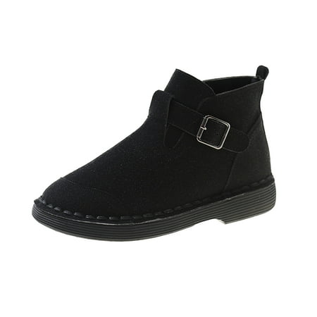 Women Boots Autumn Winter Boots Ladies Fashion Solid Color Suede Round Toe Belt Buckle Side Zipper Flat Short Boots
Women Boots Autumn Winter Boots Ladies Fashion Solid Color Suede Round Toe Belt Buckle Side Zipper Flat Short Boots