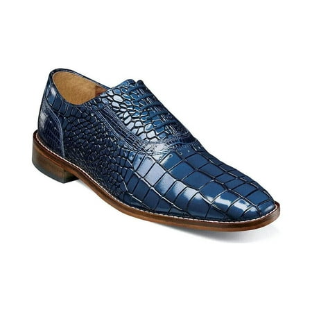 Stacy Adams Riccardi Plain Toe Oxford Shoes Animal Print Blue 25575-400