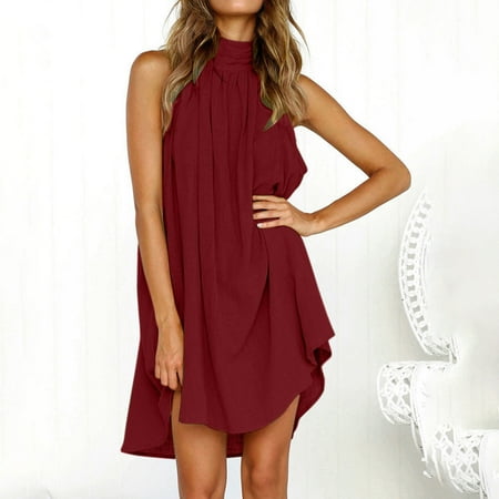 amlbb Summer Dresses for Women Sexy Women s Fashion Sleeveless Solid Round Neck Loose Ladies Irregular Dress Summer Beach Dresses on Clearance
amlbb Summer Dresses for Women Sexy Women s Fashion Sleeveless Solid Round Neck Loose Ladies Irregular Dress Summer Beach Dresses on Clearance