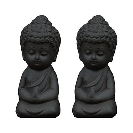 2pcs Purple Clay Craft Little Monk Adornments Little Monk Desktop Decors 
2pcs Purple Clay Craft Little Monk Adornments Little Monk Desktop Decors