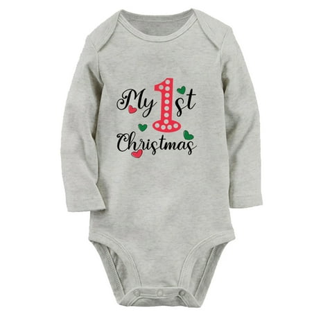 My First Christmas Funny Rompers Newborn Baby Unisex Bodysuits Infant Jumpsuits Toddler 0-12 Months Kids Long Sleeves Oufits (Gray 6-12 Months)
My First Christmas Funny Rompers Newborn Baby Unisex Bodysuits Infant Jumpsuits Toddler 0-12 Months Kids Long Sleeves Oufits (Gray 6-12 Months)