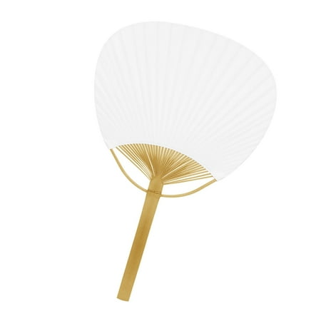 24Pcs/Lot Wedding White Paddle Fan For Wedding Decoration