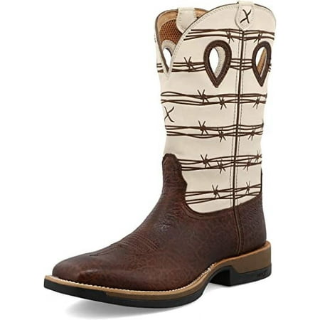 Twisted X Men s 12 Tech X™ Boot Brown Elephant Print & Bone 13 EE