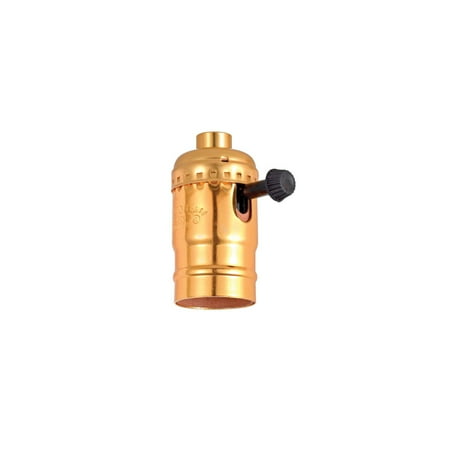 Leviton Aluminum Incandescent Medium Base Turn Knob Light Socket 1 pk