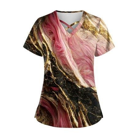 Summer Top! MIARHB Plus Size Cute Printed Scrub Working Uniform Tops for Women Cross V-Neck Short Sleeve Fun T-Shirts Workwear Tee with Pockets womens tops Red XXL
Summer Top! MIARHB Plus Size Cute Printed Scrub Working Uniform Tops for Women Cross V-Neck Short Sleeve Fun T-Shirts Workwear Tee with Pockets womens tops Red XXL