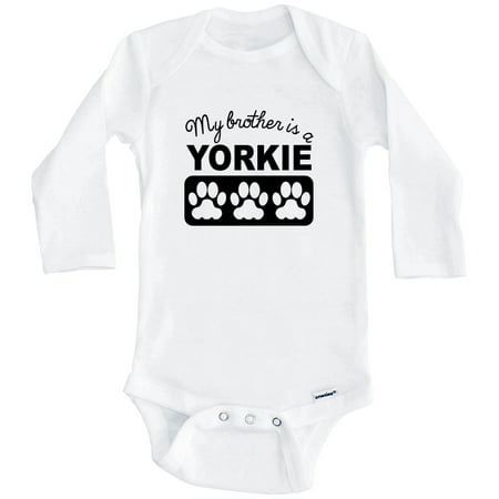 My Brother Is A Yorkie One Piece Baby Bodysuit One Piece Baby Bodysuit (Long Sleeve) 0-3 Months White
My Brother Is A Yorkie One Piece Baby Bodysuit One Piece Baby Bodysuit (Long Sleeve) 0-3 Months White