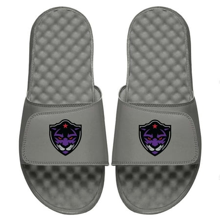 Men s ISlide Gray Panther City Lacrosse Club Primary Logo Slide Sandals