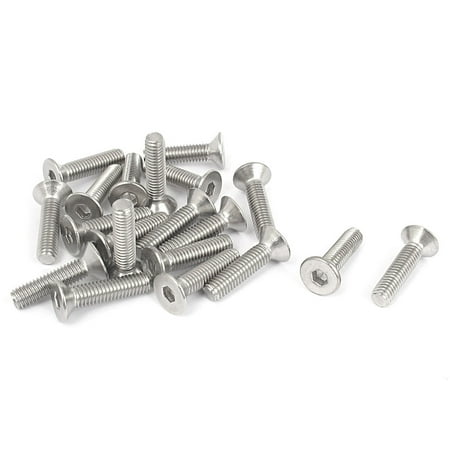 Uxcell M6 x 21mm 304 Stainless Steel Hex Socket Countersunk Flat Head Screws (20-pack)
Uxcell M6 x 21mm 304 Stainless Steel Hex Socket Countersunk Flat Head Screws (20-pack)
