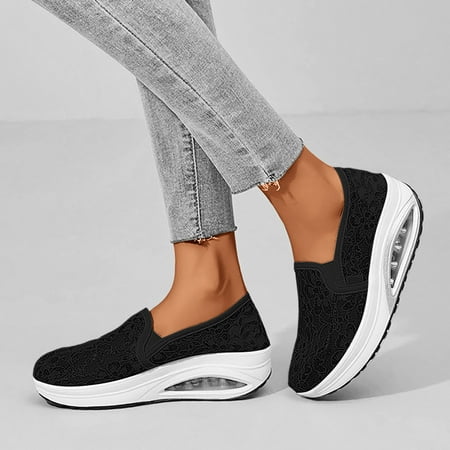 XIAQUJ Hollow Out Rocking Shoes for Women in The Summer New Mesh Breathable Casual Shoes with Air Cushioned Soft Soles Sandals for Women Black 7(38)
XIAQUJ Hollow Out Rocking Shoes for Women in The Summer New Mesh Breathable Casual Shoes with Air Cushioned Soft Soles Sandals for Women Black 7(38)