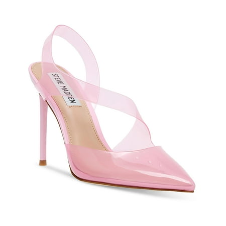 Steve Madden Womens Vienne Clear Slip On Slingback Heels