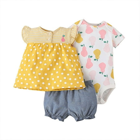 EHTMSAK Newborn Infant Baby Toddler Girl T Shirts and Shorts Set Summer Short Sleeve Clothing Set Outfits Yellow 0-2Y 6
EHTMSAK Newborn Infant Baby Toddler Girl T Shirts and Shorts Set Summer Short Sleeve Clothing Set Outfits Yellow 0-2Y 6