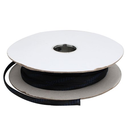 100m Long 12mm Width Car Audio Sleeving Braided Polyester Cable Cover Protector