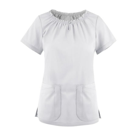 XHJUN Womens Scrub Tops Plus Size Cute Printed Scrub Tops Women Tie V-Neck Working Uniform T-Shirt with Pockets White XXXXL
XHJUN Womens Scrub Tops Plus Size Cute Printed Scrub Tops Women Tie V-Neck Working Uniform T-Shirt with Pockets White XXXXL