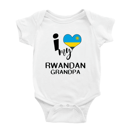 I Heart My Rwandan Grandpa Rwanda Love Flag Cute Baby Clothes Unisex (White 3-6 Months)
I Heart My Rwandan Grandpa Rwanda Love Flag Cute Baby Clothes Unisex (White 3-6 Months)