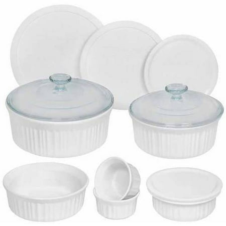 Corningware French White 12-Piece Round Bakeware Set